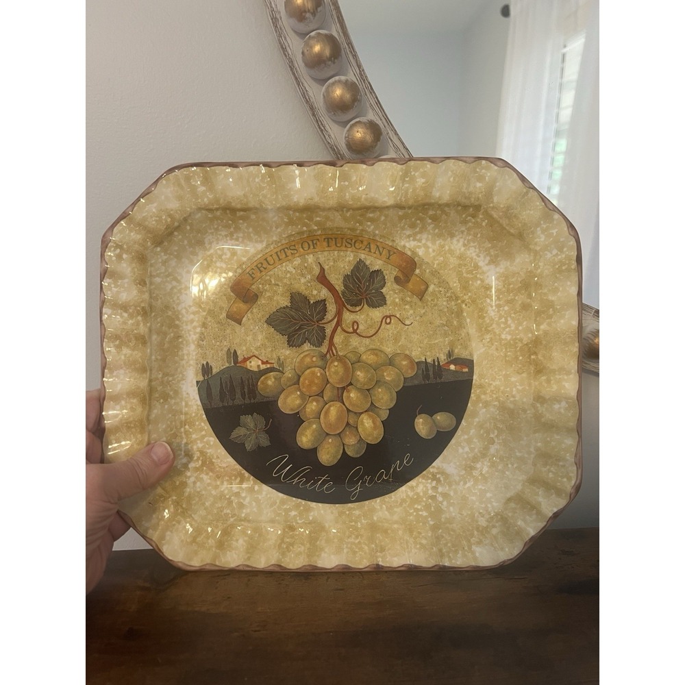 Ceramica‎ Due Torri Italian Grape Platter Fruits of Tuscany Serving Tray Italy